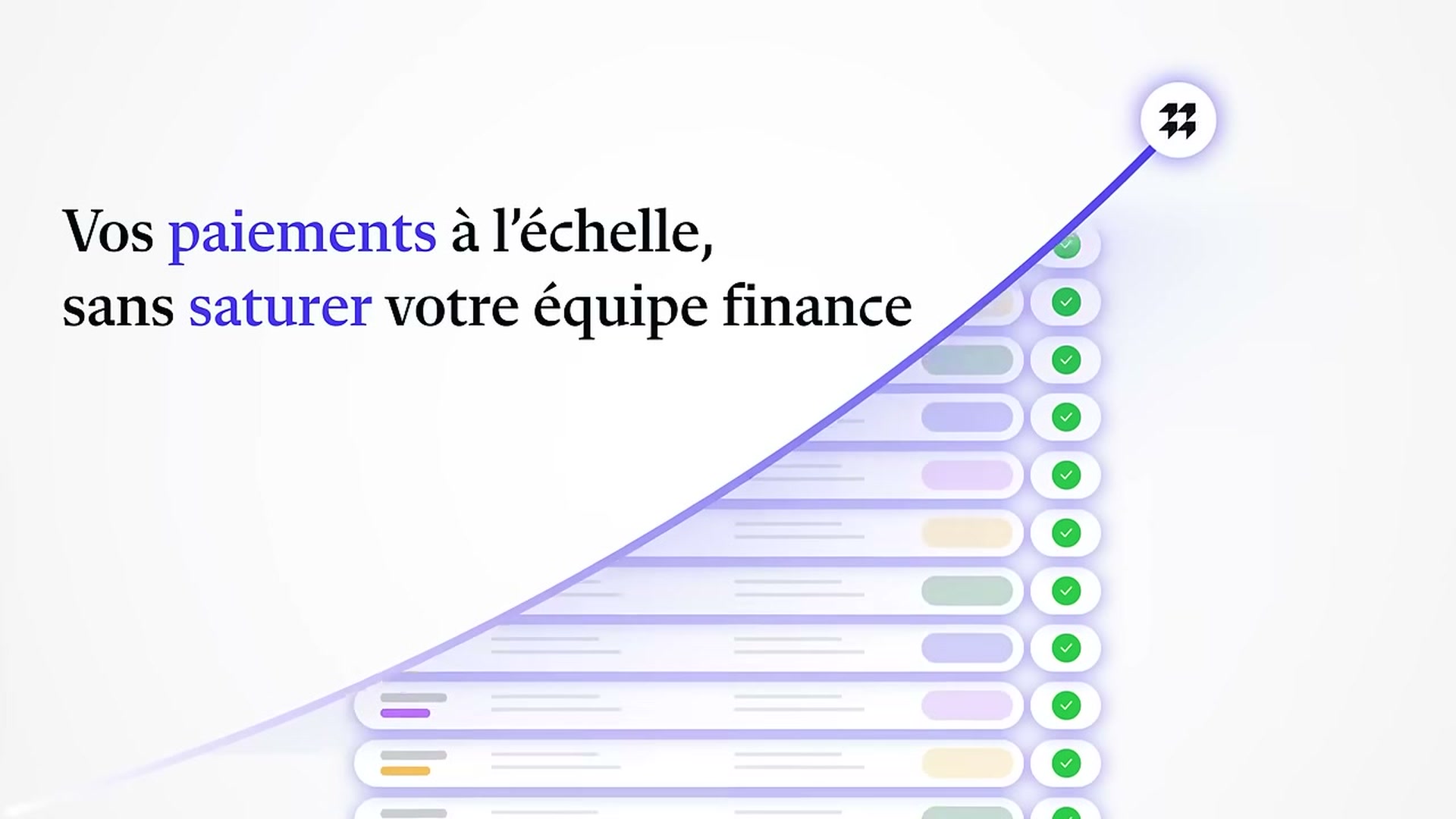 Courbe de paiements à l'échelle validés sans saturer l'équipe finance